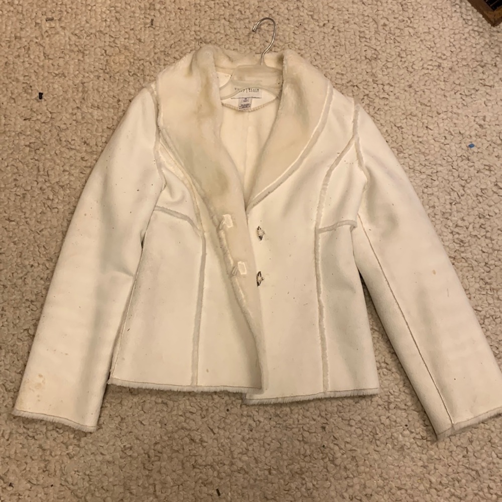 Cute faux suede WHBM jacket